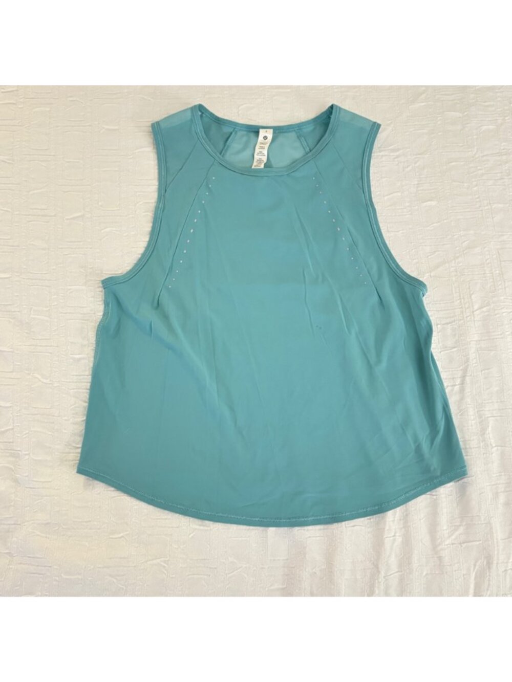 NWOT Lululemon Sculpt Cropped Tank Top Tidal Teal Running Athletic Shirt Size 2 - Picture 2 of 9